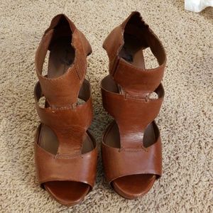 7 for all mankind Brown Wedge Shoes